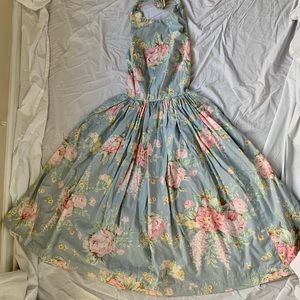 80’s-90’s Vintage Banana Republic Floral Halter Dress
